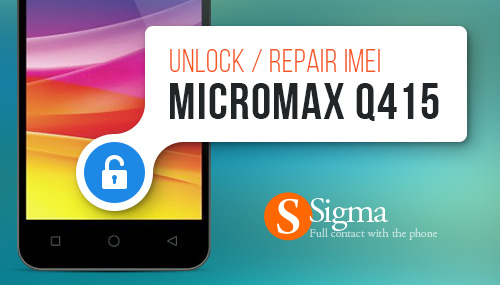 Desbloqueio / reparação de IMEI para Micromax Q415 Canvas Pace 4G